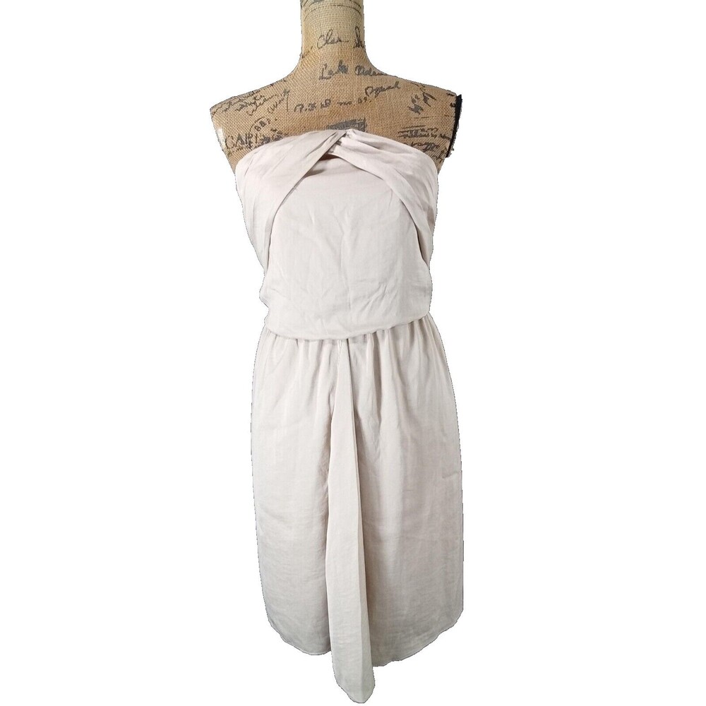 BCBG Maxazria Women Edita Dress Strapless Size 2 Champagne Semi Formal Party NWT